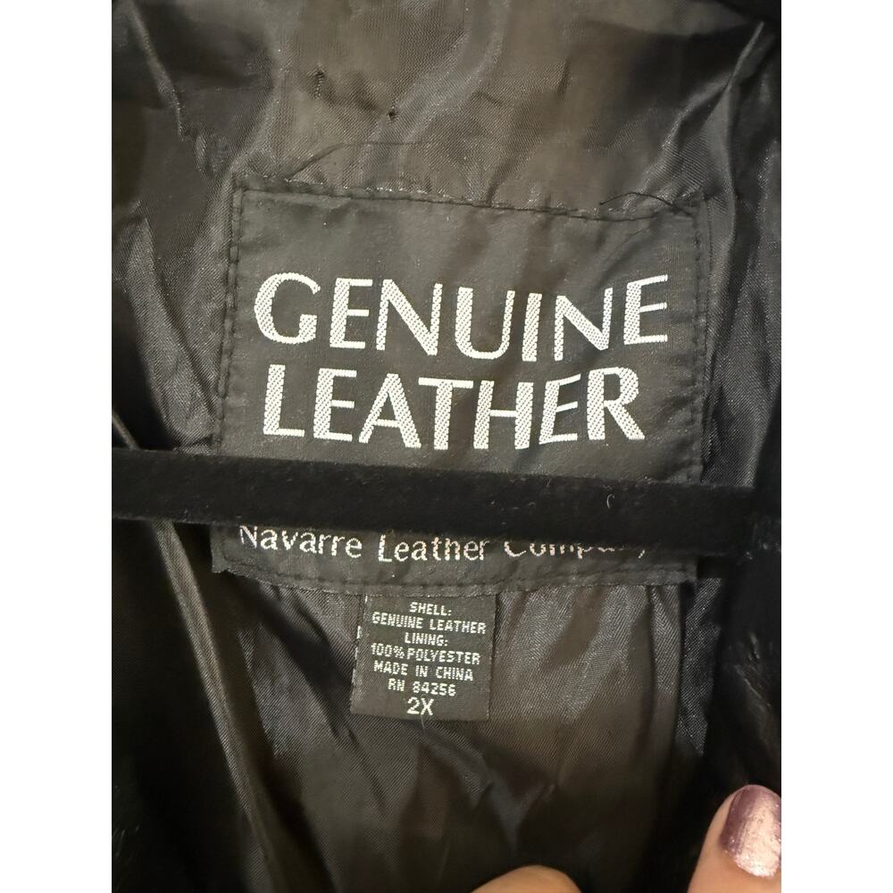 Y2k Black Patchwork Leather Jacket - image 6